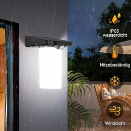 Lampa solarna LED z czujnikiem ruchu IP65 Ścienna 6W białe światło