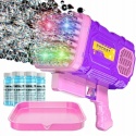 MASZYNA PISTOLET DO ROBIENIA BANIEK MYDLANYCH RÓŻOWY 86 OTWORÓW