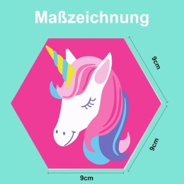 Malowanie po numerach Zestaw DIY z farbkami 18x16cm Jednorożec 2szt