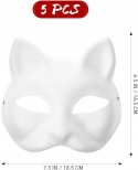 Maska kota papierowa na twarz do malowania DIY przebranie karnawałowe 5szt