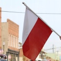 Maszt Uchwyt Na Flagę Aluminiowy 150cm Maszt srebrny z białym uchwytem