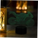 Nocna Lampka Optyczna Iluzja Motocykl 3D Lampa LED Zmieniająca Kolor