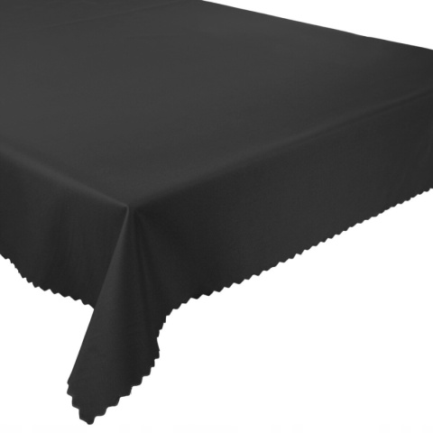Obrus Ogrodowy Plamoodporny Wodoodporny Czarny Prostokąt 130x220 cm