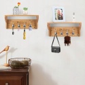 Organizer na klucze - wieszak na klucze 25cm drewno metal WoodExpert