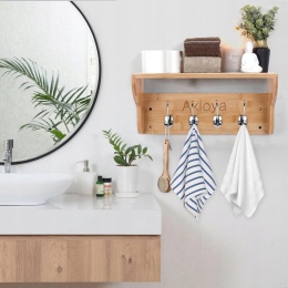 Organizer na klucze - wieszak na klucze 25cm drewno metal WoodExpert