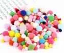 Pompony kulki DIY mini pomponik 1-3cm Kolorowe 130szt