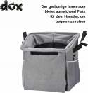 Przedni koszyk rowerowy plecak transportowy dla psa kota do 4kg DDOXX szary