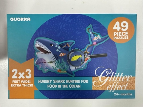 Puzzle Podłogowe Ogromne Dla Dzieci 48 Elementów Motyw Wodny Rekin