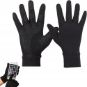 Rękawiczki Do Jazdy Rowerowej Antypoślizgowe Unisex Kolor czarny Rozmiar L