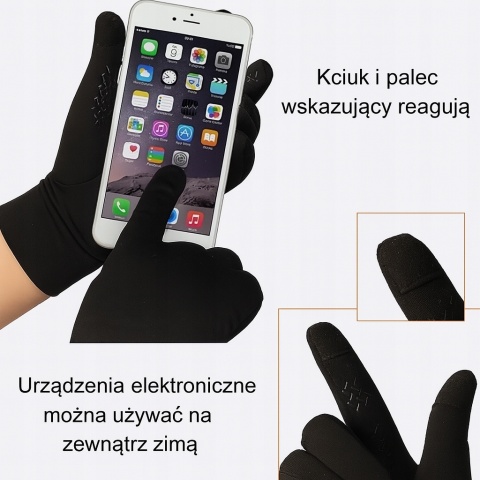 Rękawiczki Do Jazdy Rowerowej Antypoślizgowe Unisex Kolor czarny Rozmiar L