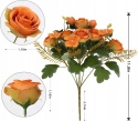 Sztuczne kwiaty bukiet kolor pomarańczowy 4 gałązki 30cm