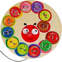 TOWO Zabawka Drewniana Montessori 3+ Nauka Kolorów Motoryka Edukacyjna