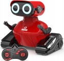Zabawka RC robot zdalnie sterowany oświetlenie LED grający czerwony 12x13cm