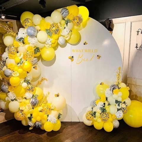 Balony Dekoracja Balonowa imprezowa Różne rozmiary 115szt Biały żółty