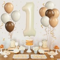 Balony urodzinowe dla dzieci na 1 urodziny lateksowe 100cm zestaw 11szt