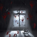 DUŻY ZESTAW HALLOWEEN NAKLEJKI NA OKNO 8 ARKUSZY