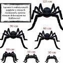 Dekoracja na Halloween Zestaw Dużych Pająków 6szt Włochate Pająki 30-125cm