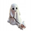 Duch z psem figurka hallowen dekoracyjna porcelanowa 15cm