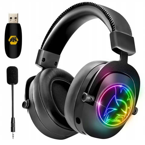 EMPIRE GAMING WarCry P-W2 bezprzewodowe słuchawki gaming RGB 2,4 GHz
