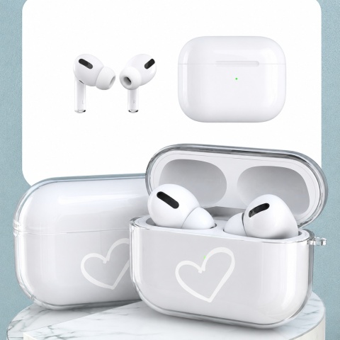 Etui ochronne Newseego kompatybilne z AirPods Pro przezroczyste silikonowe
