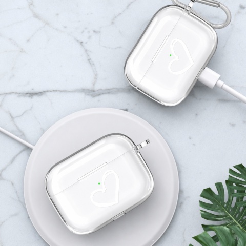 Etui ochronne Newseego kompatybilne z AirPods Pro przezroczyste silikonowe