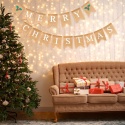Girlanda świąteczna baner z materiału jutowego Merry Christmas 6m