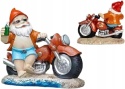 Krasnal na motocyklu figurka ogrodowa nietłukąca 17,5x20cm