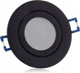 Lampa sufitowa LED 230V 5W 4000K IP44 neutralna biel 1szt Czarny