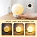 Lampka nocna stołowa LED Kształt kula dekoracyjna ceramiczna 15x16 cm