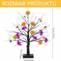Lampki Halloween Drzewko LED 24x LED USB/Bateria Dekoracja Wnętrz