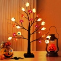 Lampki Halloween Drzewko LED 24x LED USB/Bateria Dekoracja Wnętrz