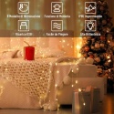 Lampki LED na druciku na USB ciepła biel 2 szt po 10m