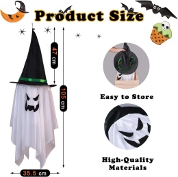 Lampy LED ozdobna Halloween w kształcie ducha tryby 105cm zestaw 2szt