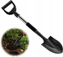 Łopata ogrodowa ze stali z zakrzywionym uchwytem 78 cm Czarna