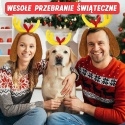 Opaska na głowę rogi renifera dekoracja świąteczna pluszowa 2szt