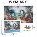 Puzzle klasyczne Mini 1000 Elementów 38 x 26 cm taras kwiatki ogród