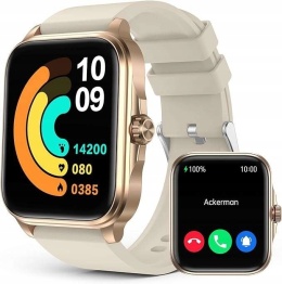 Smartwatch EGQINR1.91cala HD Bluetooth z pomiarem temperatury i IP67 zestaw