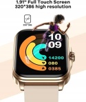 Smartwatch EGQINR1.91cala HD Bluetooth z pomiarem temperatury i IP67 zestaw