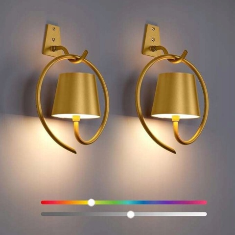 Zestaw 2 bezprzewodowych lamp RGB Faithorse na ścianę IP54