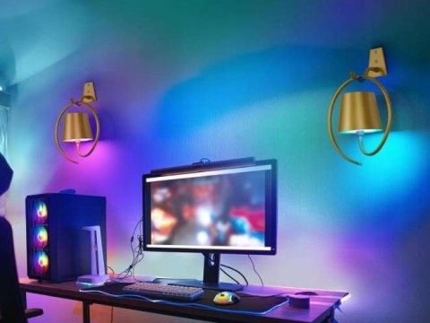 Zestaw 2 bezprzewodowych lamp RGB Faithorse na ścianę IP54